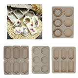 6-Cavity Silicone Aroma Dried Flower Wax Tablet Candle Mould DIY Wax Plaster Mold Polygon Shaped