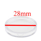 Maxbell 200pcs Clear Round Plastic Coin Capsules Container Storage Holder Case 28mm