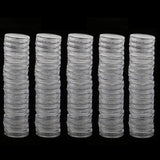 Maxbell 200x Clear Round Plastic Coin Capsules Container Storage Holder Case 30/37mm