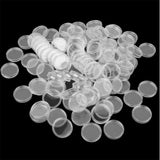 Maxbell 200x Clear Round Plastic Coin Capsules Container Storage Holder Case 30/37mm