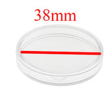 Maxbell 200pcs Clear Round Plastic Coin Capsules Container Storage Holder Case 38mm