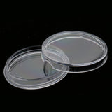 Maxbell 200pcs Clear Round Plastic Coin Capsules Container Storage Holder Case 38mm
