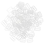 Maxbell 200Pcs Plastic Bra Lingerie Strap Clips Hook Slider Buckle 15mm Clear Black