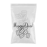 Maxbell 200Pcs Plastic Bra Lingerie Strap Clips Hook Slider Buckle 15mm Clear Black