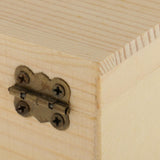 Maxbell 3pcs Square Shape Unfinished Wooden Jewelry Gift Box for Kids DIY Craft Toys