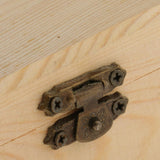 Maxbell 3pcs Square Shape Unfinished Wooden Jewelry Gift Box for Kids DIY Craft Toys