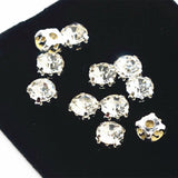 Maxbell 200x Handmade Diamante Sew On Crystal Rhinestone Beads Embellishment 7mm 8mm