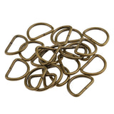 Maxbell 200pcs Alloy DIY D Rings Dee Rings for Crafts Webbing Strapping 15x10x2mm