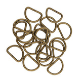 Maxbell 200pcs Alloy DIY D Rings Dee Rings for Crafts Webbing Strapping 15x10x2mm