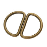 Maxbell 200pcs Alloy DIY D Rings Dee Rings for Crafts Webbing Strapping 15x10x2mm