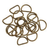 Maxbell 200pcs Alloy DIY D Rings Dee Rings for Crafts Webbing Strapping 15x10x2mm