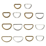 Maxbell 200pcs Alloy DIY D Rings Dee Rings for Crafts Webbing Strapping 15x10x2mm
