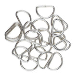 Maxbell 200pcs Alloy DIY D Rings Dee Rings for Crafts Webbing Strapping 15x10x2mm