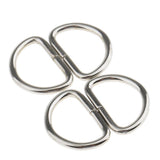 Maxbell 200pcs Alloy DIY D Rings Dee Rings for Crafts Webbing Strapping 15x10x2mm