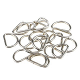 Maxbell 200pcs Alloy DIY D Rings Dee Rings for Crafts Webbing Strapping 15x10x2mm