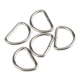 Maxbell 200pcs Alloy DIY D Rings Dee Rings for Crafts Webbing Strapping 15x10x2mm