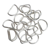 Maxbell 200pcs Alloy DIY D Rings Dee Rings for Crafts Webbing Strapping 15x10x2mm