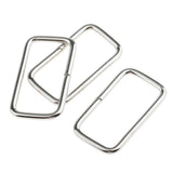 Maxbell 40Pcs Metal Square Buckle Connector for DIY Bag Craft Silver