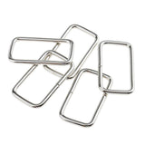 Maxbell 40Pcs Metal Square Buckle Connector for DIY Bag Craft Silver