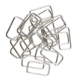 Maxbell 40Pcs Metal Square Buckle Connector for DIY Bag Craft Silver
