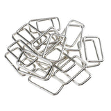 Maxbell 40Pcs Metal Square Buckle Connector for DIY Bag Craft Silver