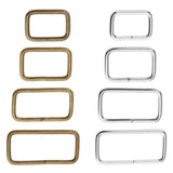 Maxbell 40Pcs Metal Square Buckle Connector for DIY Bag Craft Silver