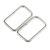 Maxbell 40Pcs Metal Square Buckle Connector for DIY Bag Craft Silver