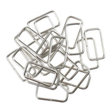 Maxbell 40Pcs Metal Square Buckle Connector for DIY Bag Craft Silver