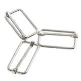 Maxbell 40Pcs Metal Square Buckle Connector for DIY Bag Craft Silver