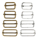 Maxbell 40Pcs Metal Square Buckle Connector for DIY Bag Craft Silver