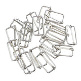 Maxbell 40Pcs Metal Square Buckle Connector for DIY Bag Craft Silver