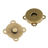 Maxbell 20 Sets Sew In Magnetic Bag Clasps for Craft Clothing Bag 14mm 18mm Bronze