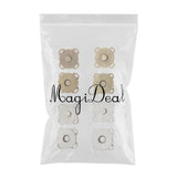 Maxbell 20 Sets Sew In Magnetic Bag Clasps for Craft Clothing Bag 14mm 18mm Bronze