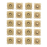 Maxbell 20 Sets Sew In Magnetic Bag Clasps for Craft Clothing Bag 14mm 18mm Bronze