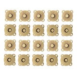 Maxbell 20 Sets Sew In Magnetic Bag Clasps for Craft Clothing Bag 14mm 18mm Bronze