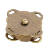 Maxbell 20 Sets Magnetic Bag Clasps for Craft Clothing Bag DIY 14mm Bronze & Silver