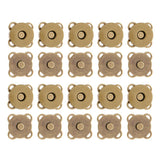 Maxbell 20 Sets Magnetic Bag Clasps for Craft Clothing Bag DIY 14mm Bronze & Silver