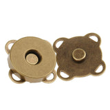 Maxbell 20 Sets Sew In Magnetic Bag Clasps for Craft Clothing Bag 14mm 18mm Bronze