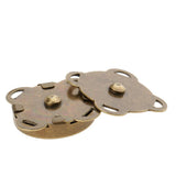 Maxbell 20 Sets Sew In Magnetic Bag Clasps for Craft Clothing Bag 14mm 18mm Bronze