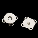 Maxbell 20 Sets Magnetic Bag Clasps for Craft Clothing Bag DIY 14mm Bronze & Silver