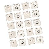 Maxbell 20 Sets Magnetic Bag Clasps for Craft Clothing Bag DIY 14mm Bronze & Silver