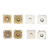 Maxbell 20 Sets Magnetic Bag Clasps for Craft Clothing Bag DIY 14mm Bronze & Silver