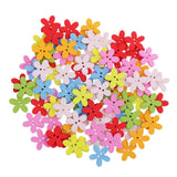 Maxbell 150Pcs Daisy Flower Wooden 2-holes Buttons for Crafts Scrapbooking 15mm 25mm