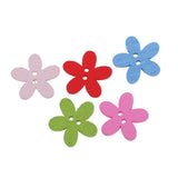 Maxbell 150Pcs Daisy Flower Wooden 2-holes Buttons for Crafts Scrapbooking 15mm 25mm