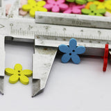 Maxbell 150Pcs Daisy Flower Wooden 2-holes Buttons for Crafts Scrapbooking 15mm 25mm