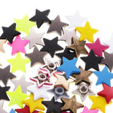 Maxbell 100 Sets Metal Star Pentagram Stud Rivet Spike Punk Screw for Leathercraft