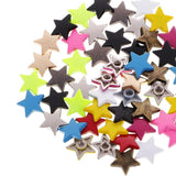 Maxbell 100 Sets Metal Star Pentagram Stud Rivet Spike Punk Screw for Leathercraft
