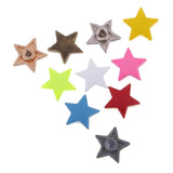 Maxbell 100 Sets Metal Star Pentagram Stud Rivet Spike Punk Screw for Leathercraft