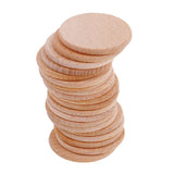 70 Pieces Blank Round Unfinished Wood Embellishments for Art DIY Crafts 36mm