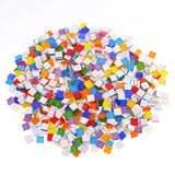 Maxbell 390 Piece Multicolor Square Vitreous Glass Mosaic Tiles Tessera for DIY Crafts 10x10mm - Aladdin Shoppers